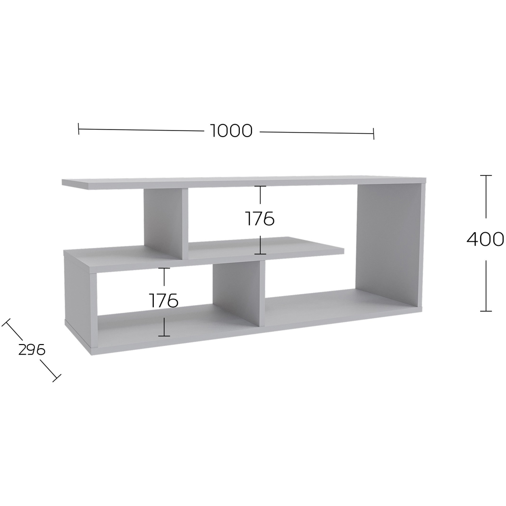 Shefa Eden 4 Shelf Grey TV Unit Image 6