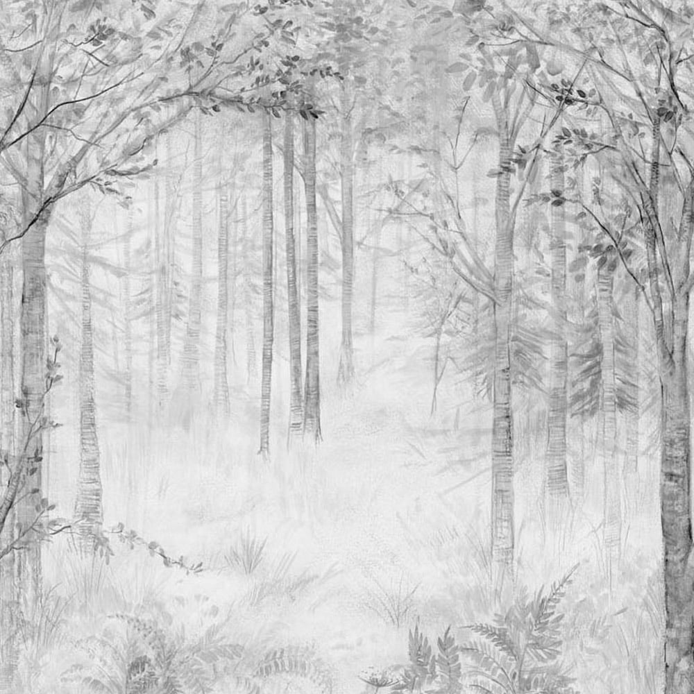 Grandeco Fairytale Trees Grey Mural Image 2