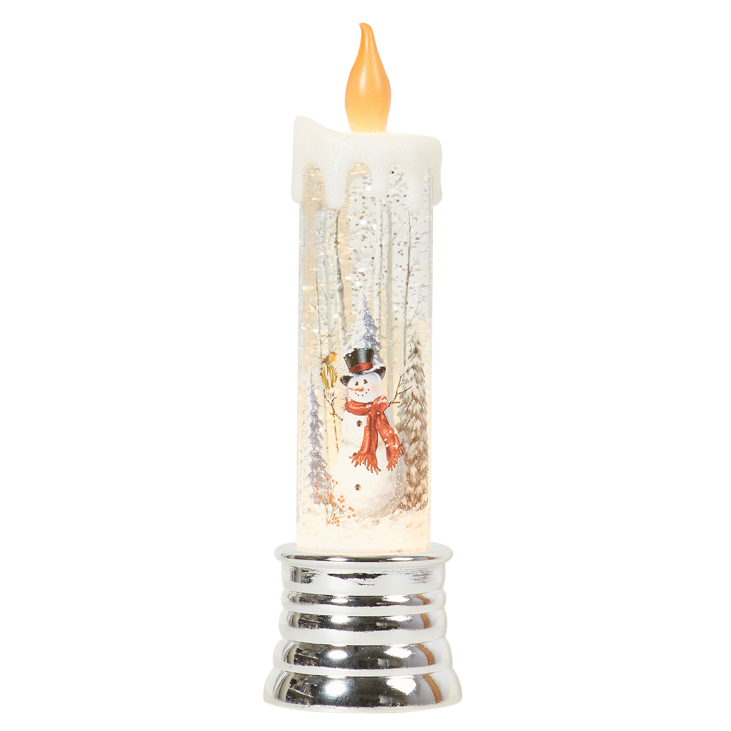 Traditional Glitter Spinning LED Candle Image 8