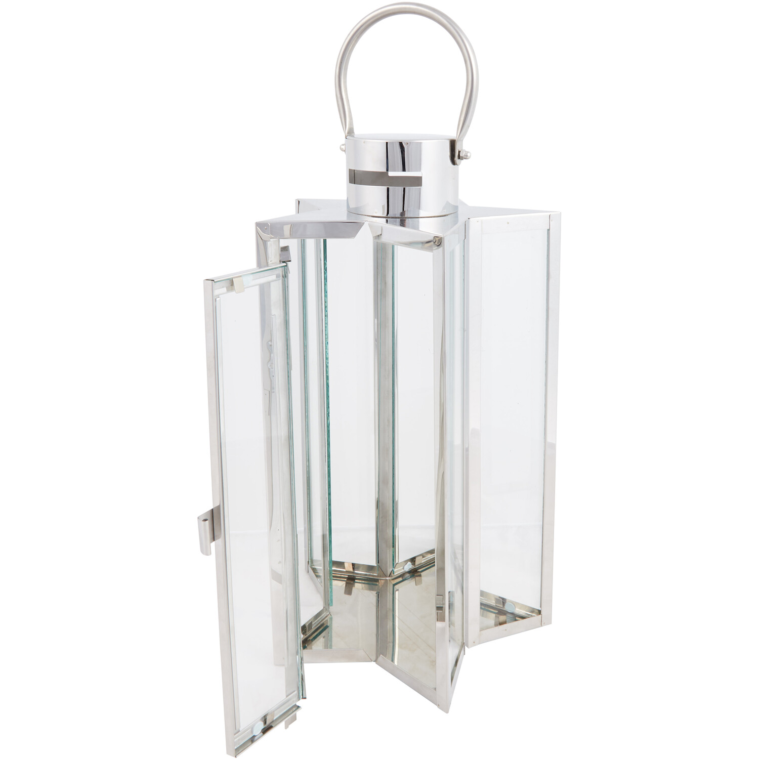 Stainless Steel Star Lantern - Silver Image 2