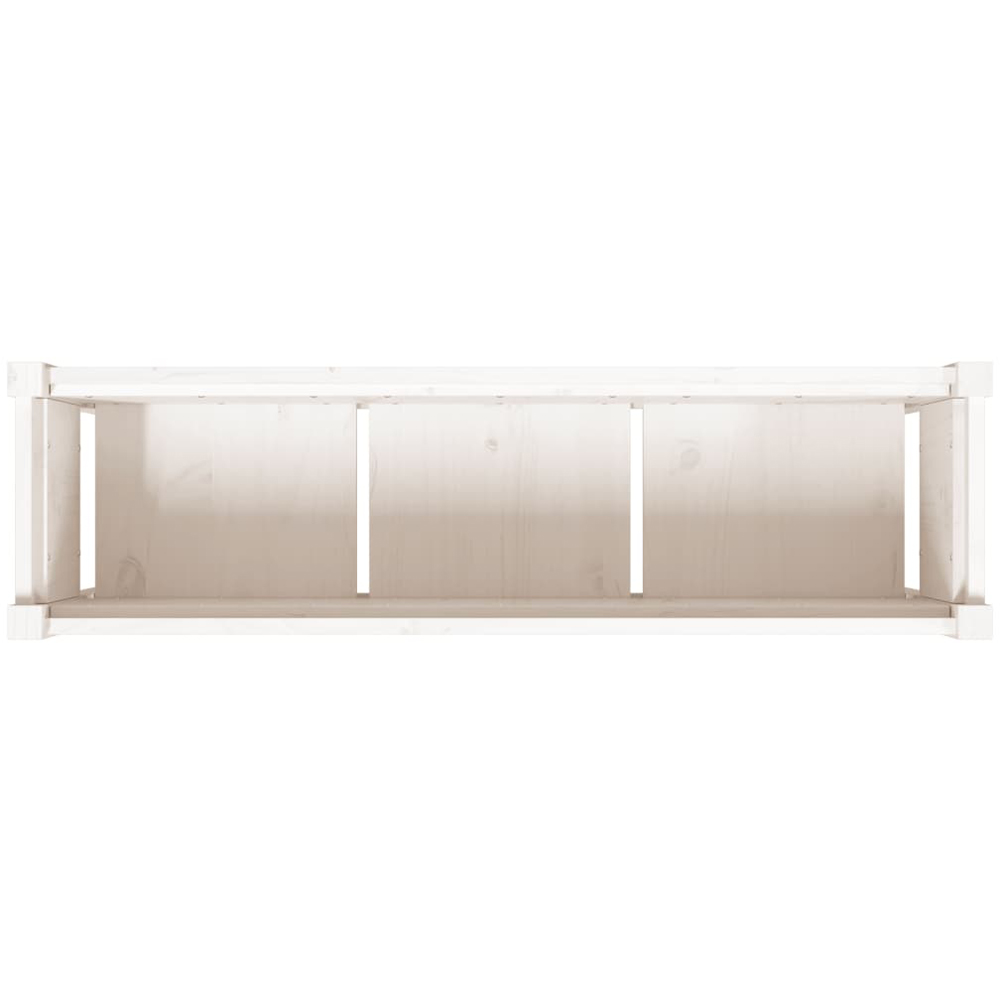 vidaXL White Pine Wood Garden Planter with Legs 70 x 110 x 31cm Image 7