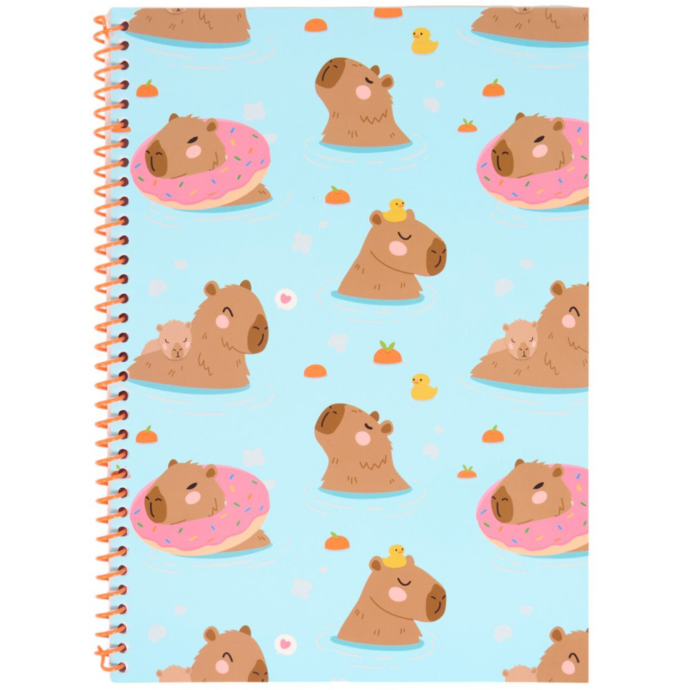 Capybara Spiral NotebookBlue Image 1