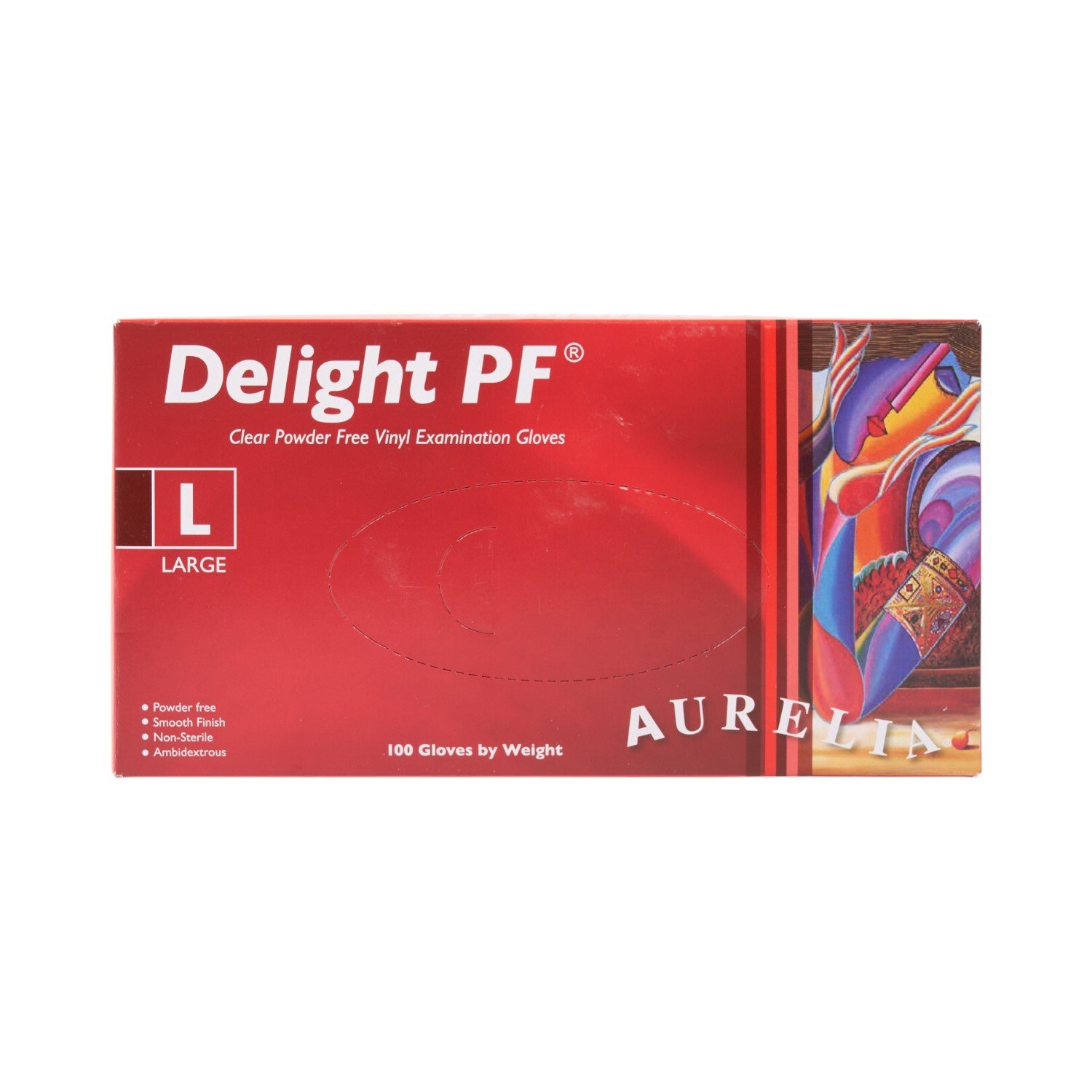 Pack of 100 Vinyl Powder Free Gloves Clear Large Image 2