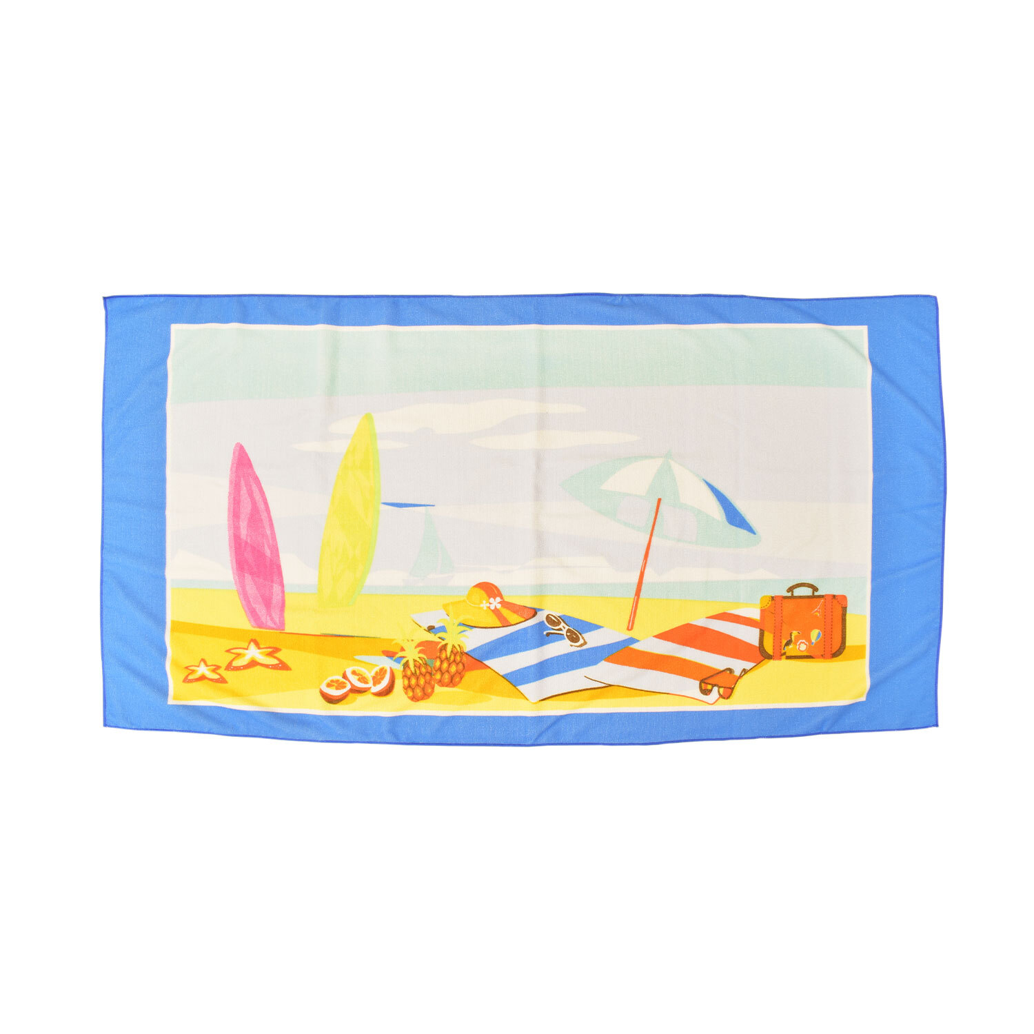 Microfibre Beach Towel Blue Image 3