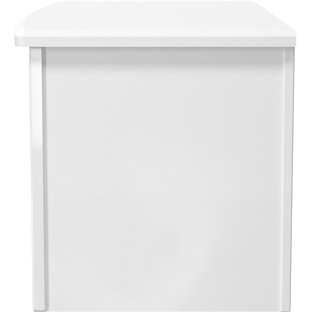 Crowndale Camden White Gloss and White Lid Top Blanket Box Ready Assembled Image 5