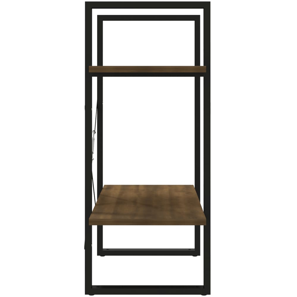 vidaXL 2 Shelf Brown Oak Bookcase Image 5