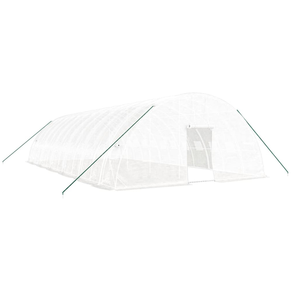 vidaXL White 19.7 x 39.3ft Greenhouse Image 2
