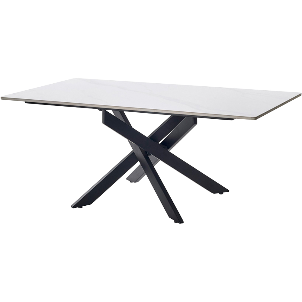 Julian Bowen Bradley White Marble Effect Rectangular Coffee Table Image 2