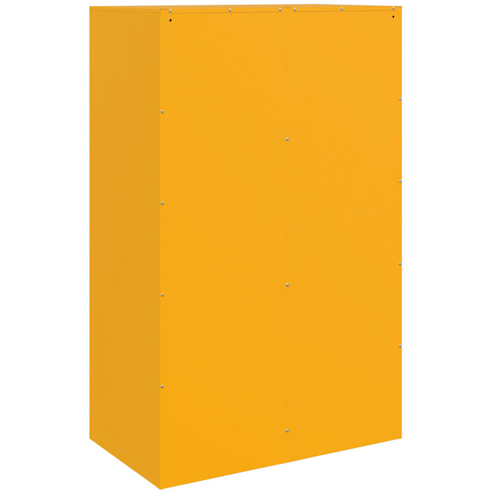 vidaXL 2 Door Mustard Yellow Steel Sideboard Image 8