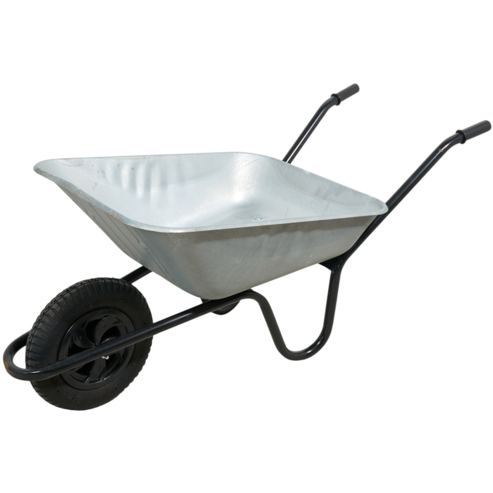 Croft Heavy Duty Galvanised Wheelbarrow Silver Image 2