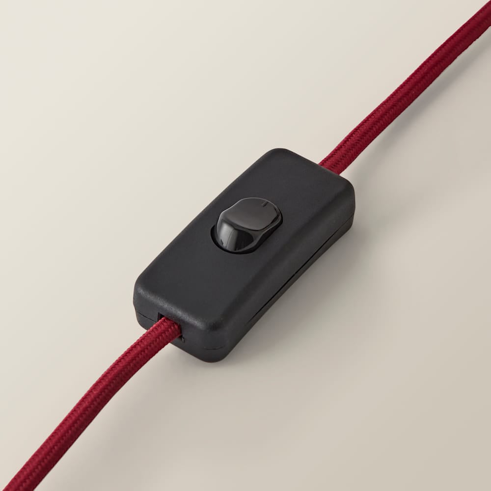 ValueLights Martha Conical Burgundy Velvet Table Lamp and Bulb Image 5