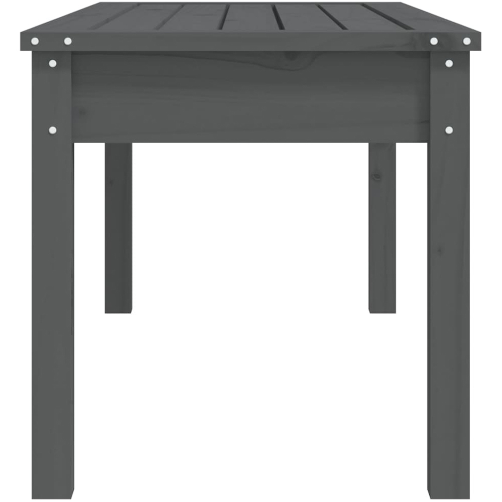 vidaXL Grey Solid Pine Wood Slatted Garden Bench 109 x 44 x 45cm Image 4