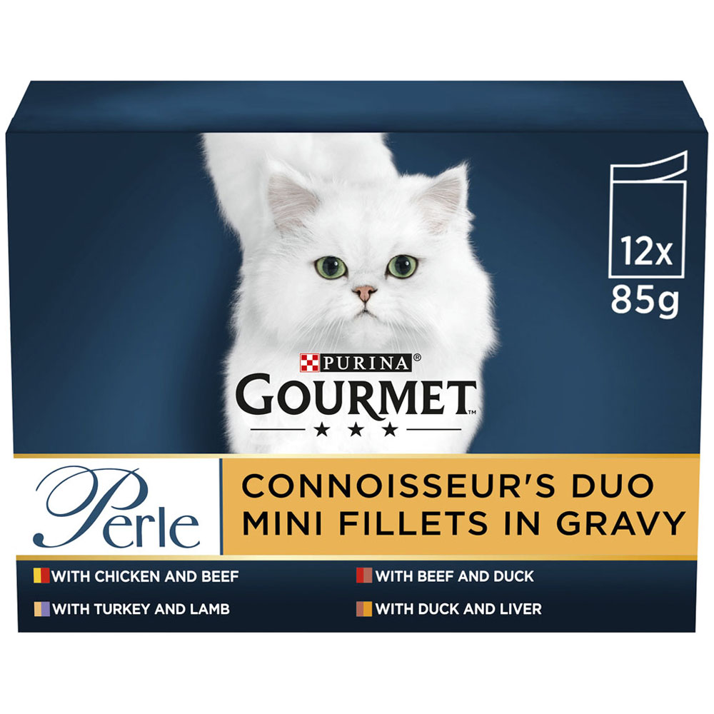 Gourmet Perle Connoisseurs Duo Cat Food Meat 12 x 85g Image 1