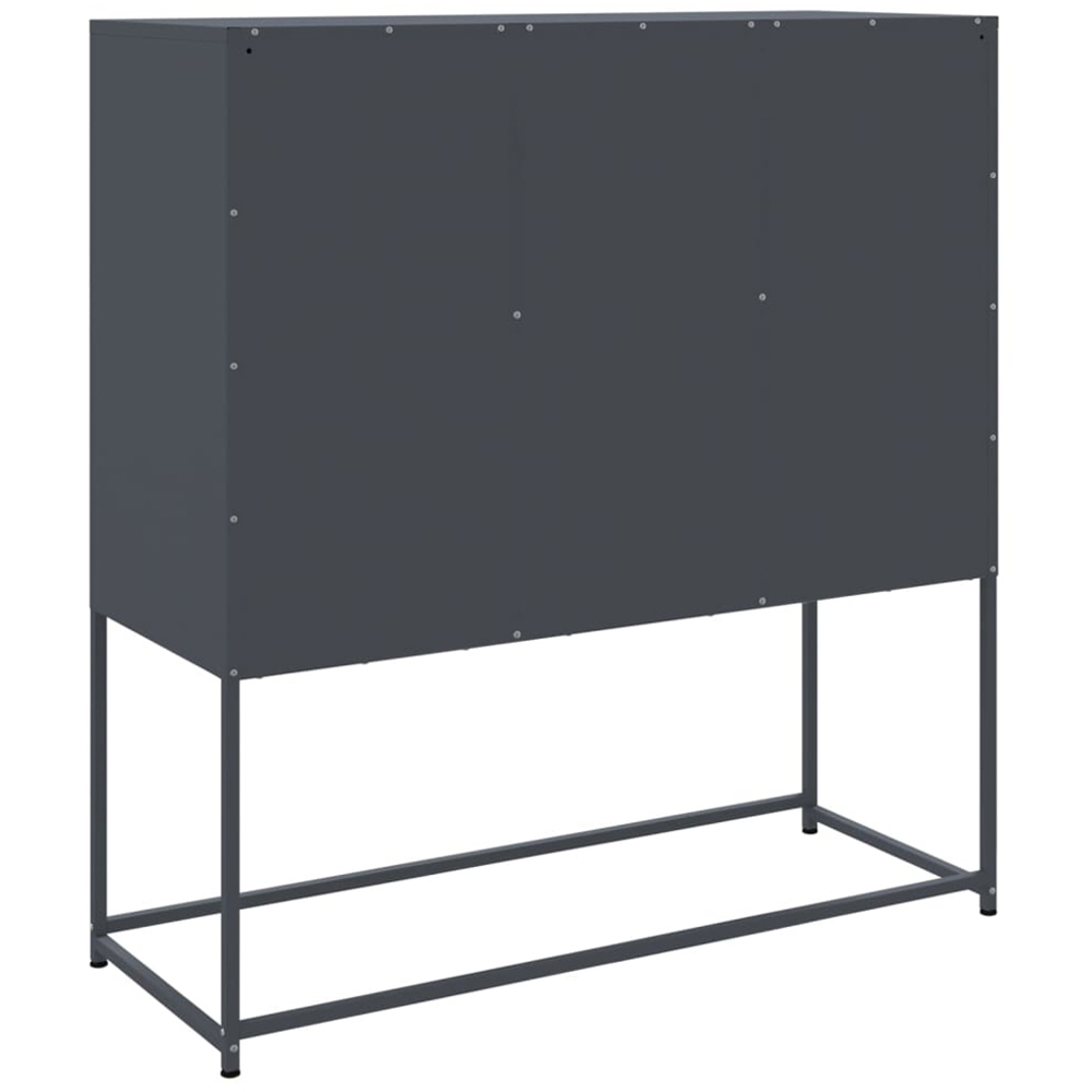 vidaXL 3 Door Anthracite Steel Highboard Image 8