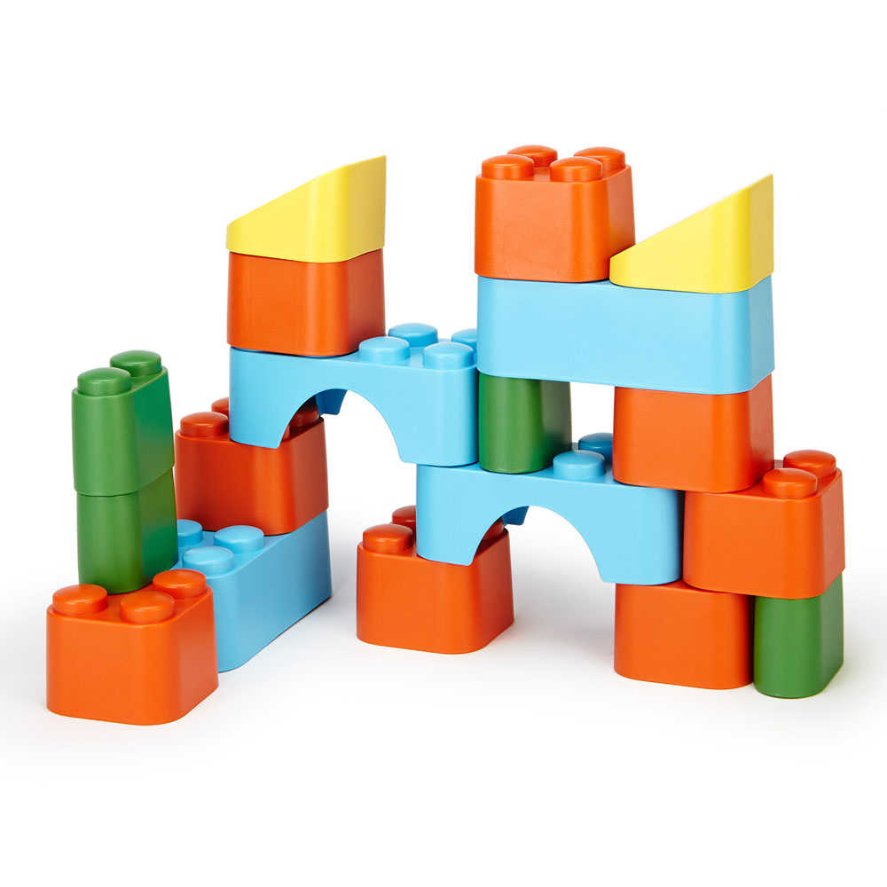 BigJigs Toys Green Toys Building Blocks Set Image 1