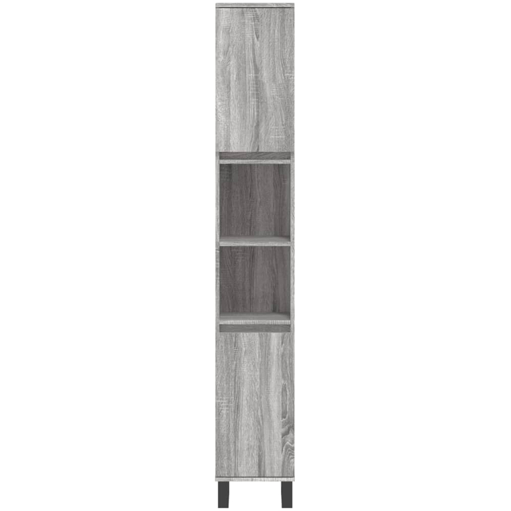 vidaXL 2 Door 2 Open Shelf Grey Sonoma Engineered Wood Bathroom Cabinet Image 5