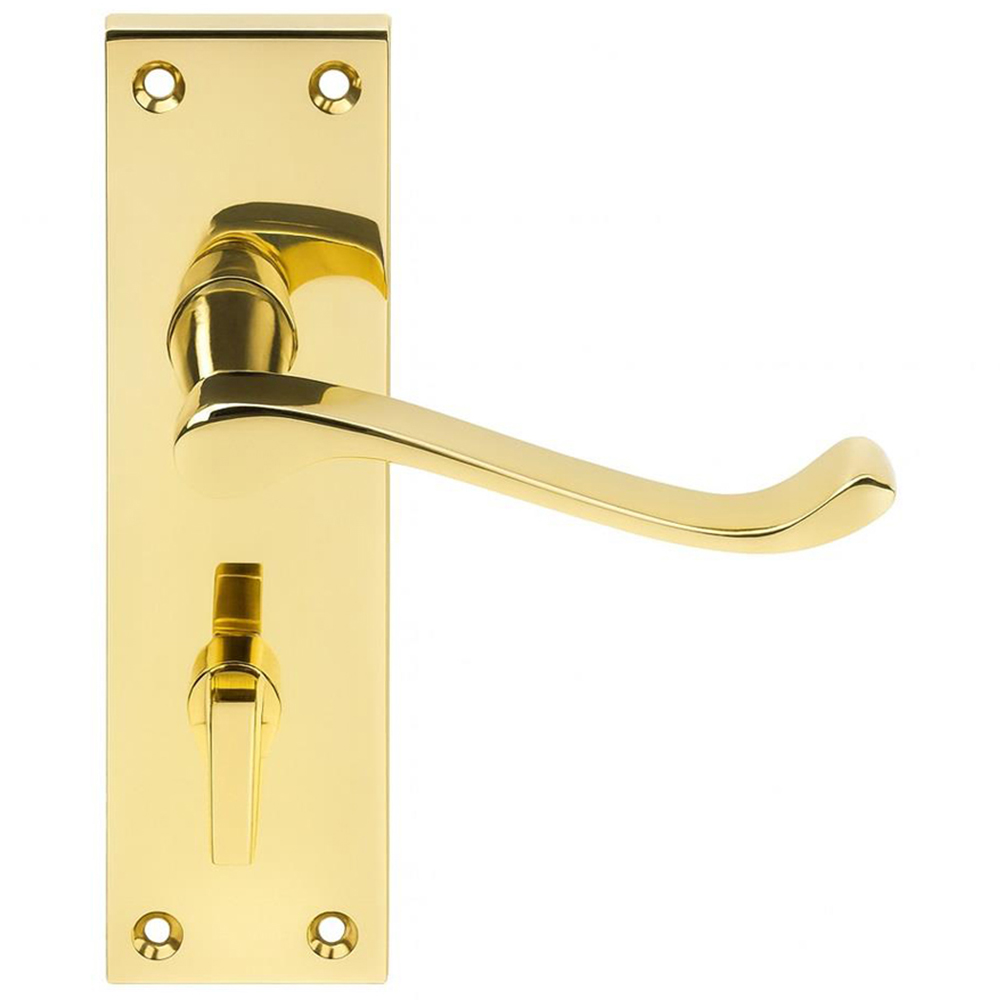 Golden Grace Victorian Polished Brass Scroll Handle Image 2