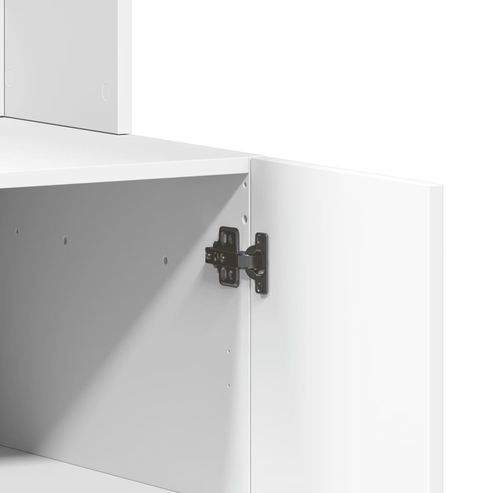 vidaXL 5 Door 2 Drawer Single Shelf White Kitchen Cabinet Image 7