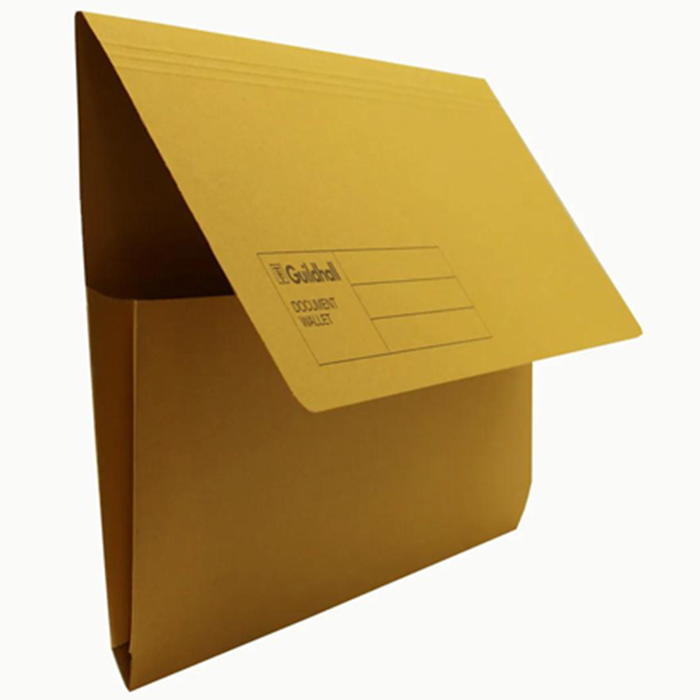 Exacompta Guildhall Yellow A4+ Manilla Document Wallet 50 Pack Image 2