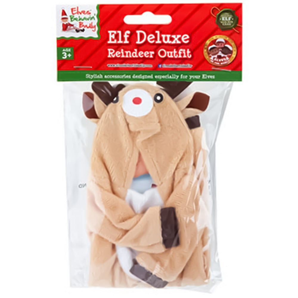 Elves Behavin' Badly Elf Reindeer with Antlers Outfit Image 1