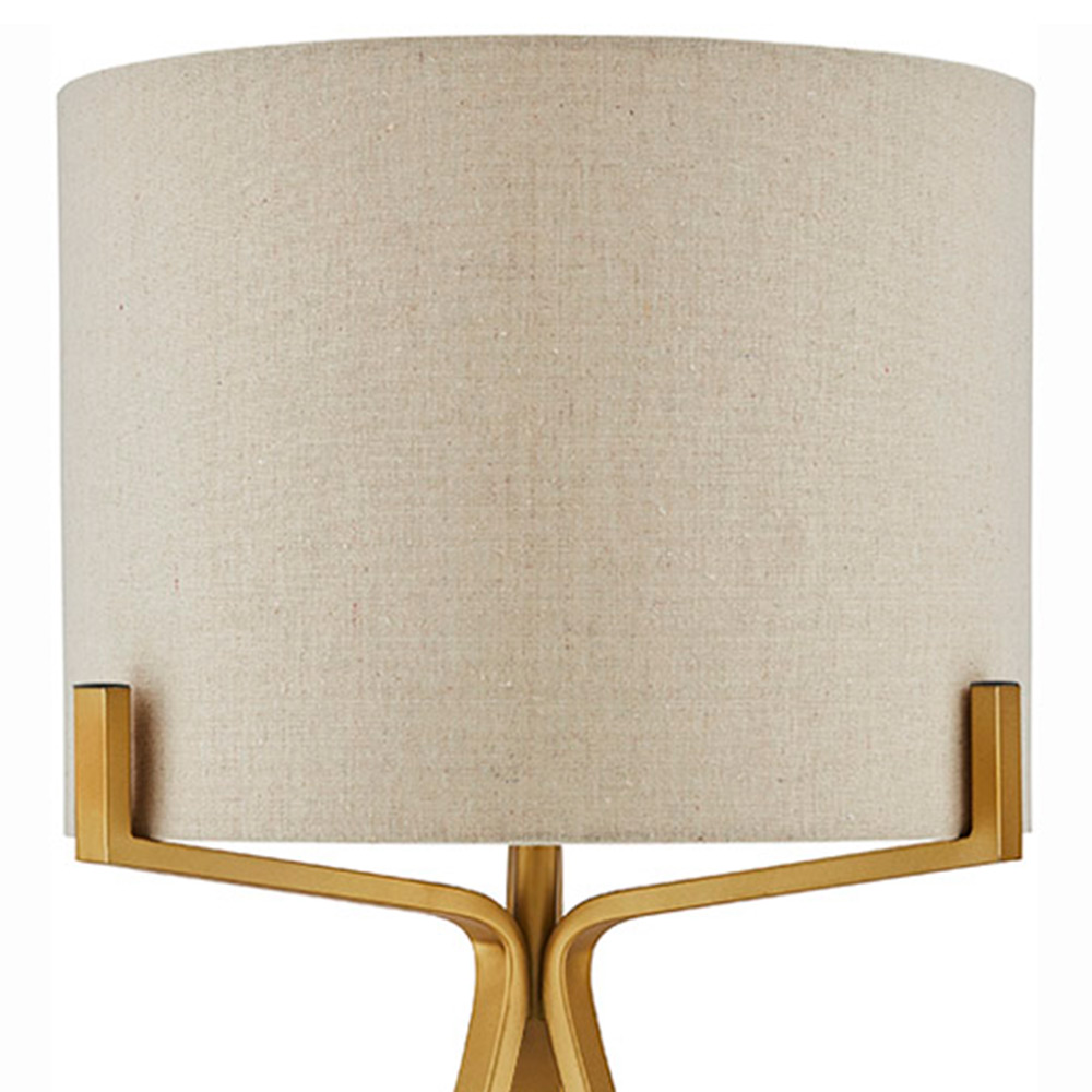The Lighting and Interiors Clifford Brushed Gold Base Table Lamp Image 4