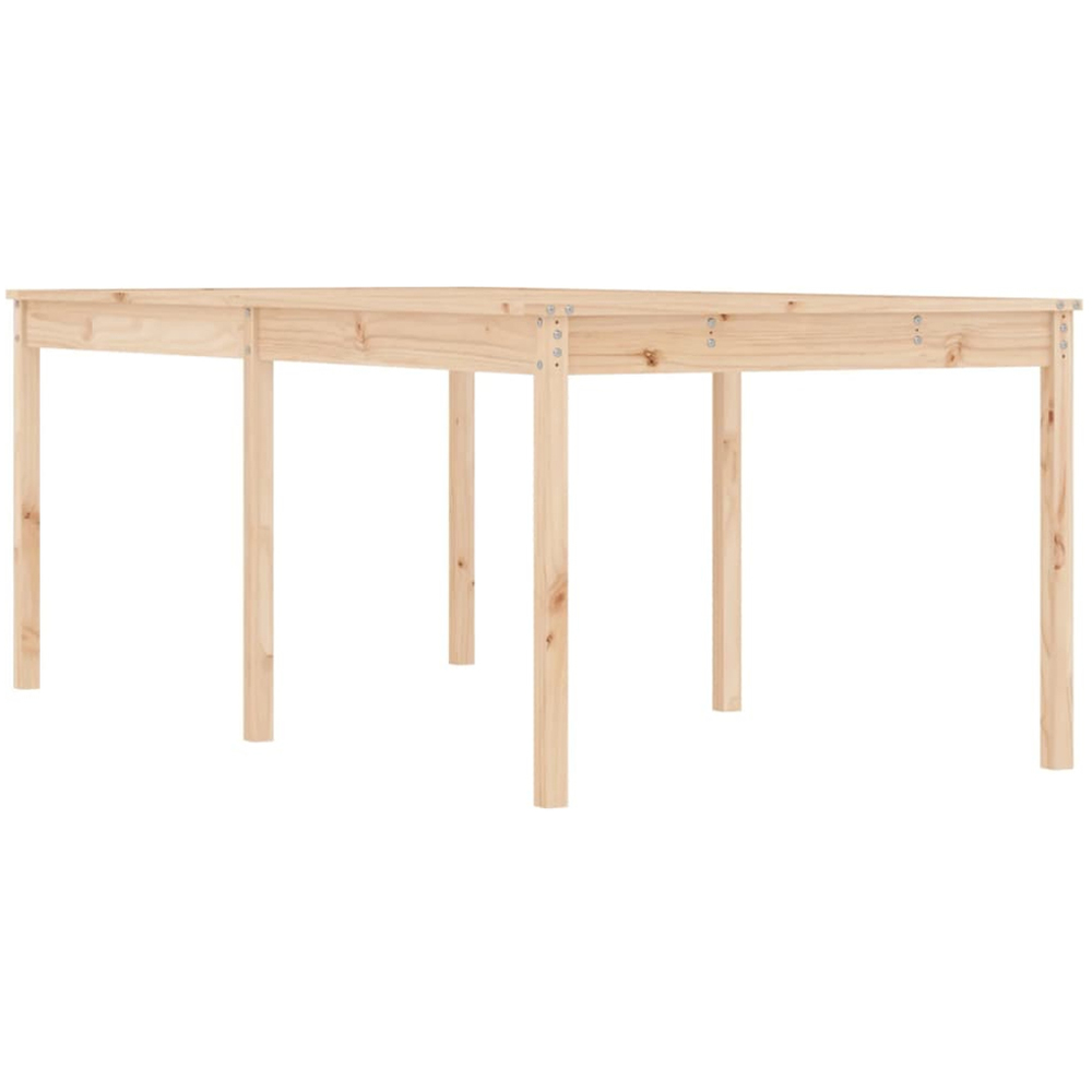 vidaXL 8 Seater Solid Pine Wood Garden Dining Table Natural Image 2
