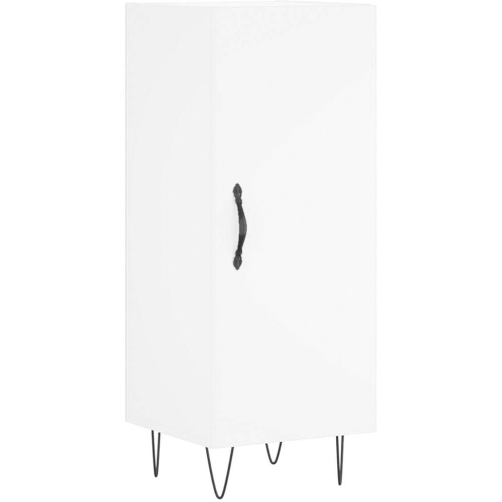 vidaXL 2 Door 6 Shelf White Highboard with Metal Legs Image 7