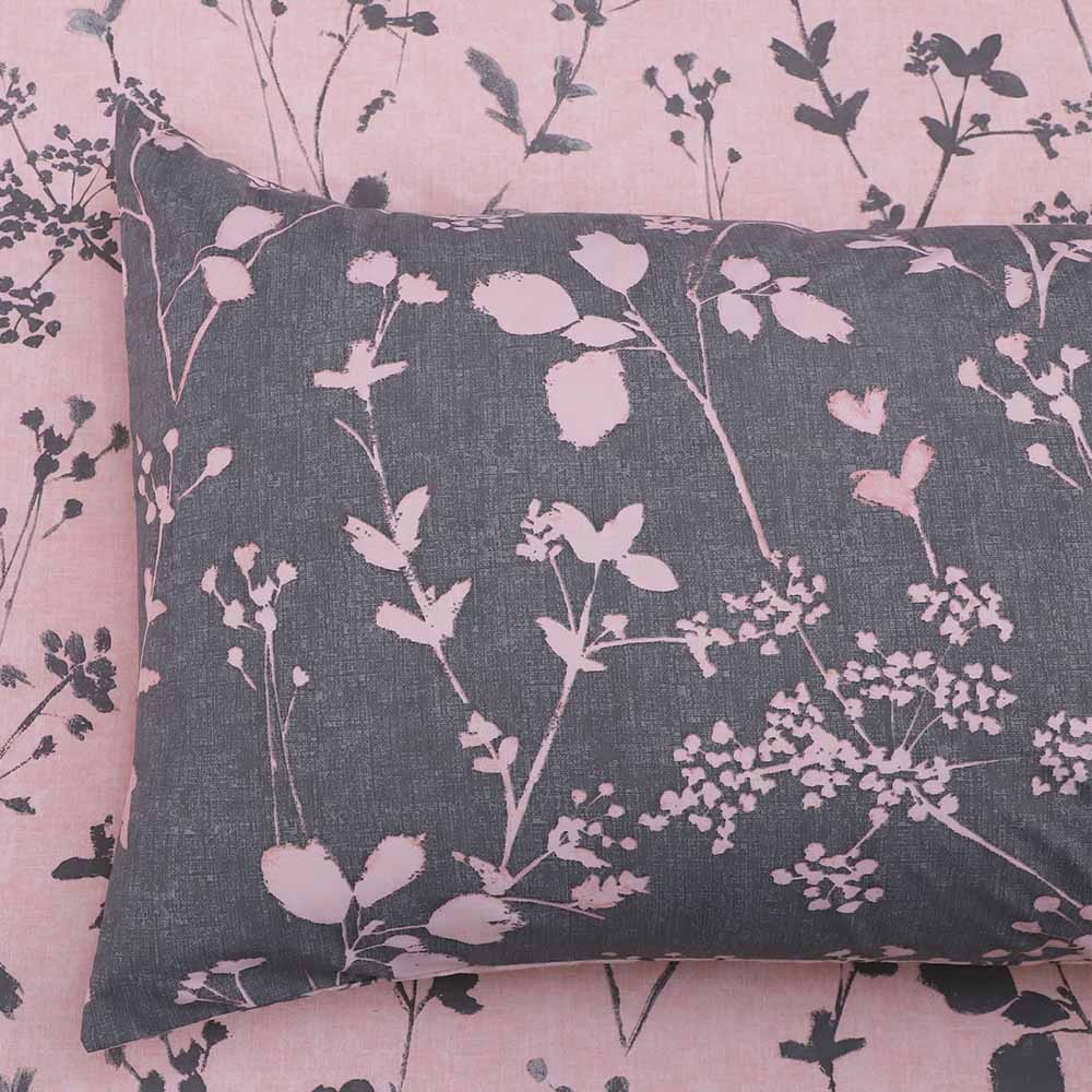 Wilko Pink and Grey Single Duvet Set Wilko