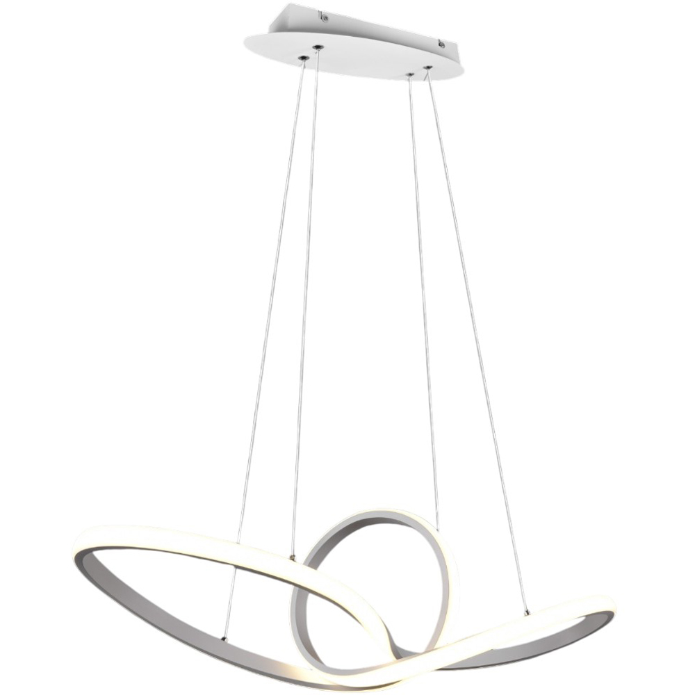 TRIO Sansa Matt White LED Pendant Light Image 1