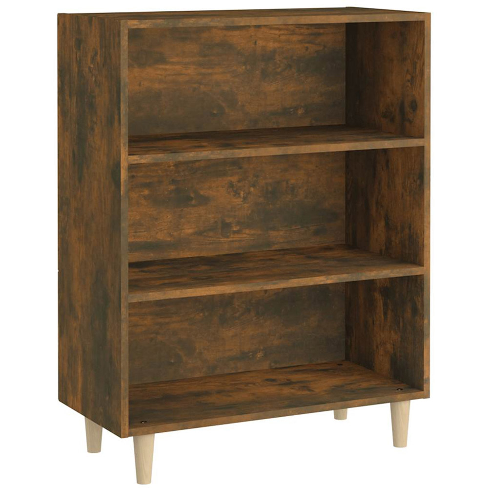 vidaXL 3 Shelf Smoked Oak Sideboard Image 2