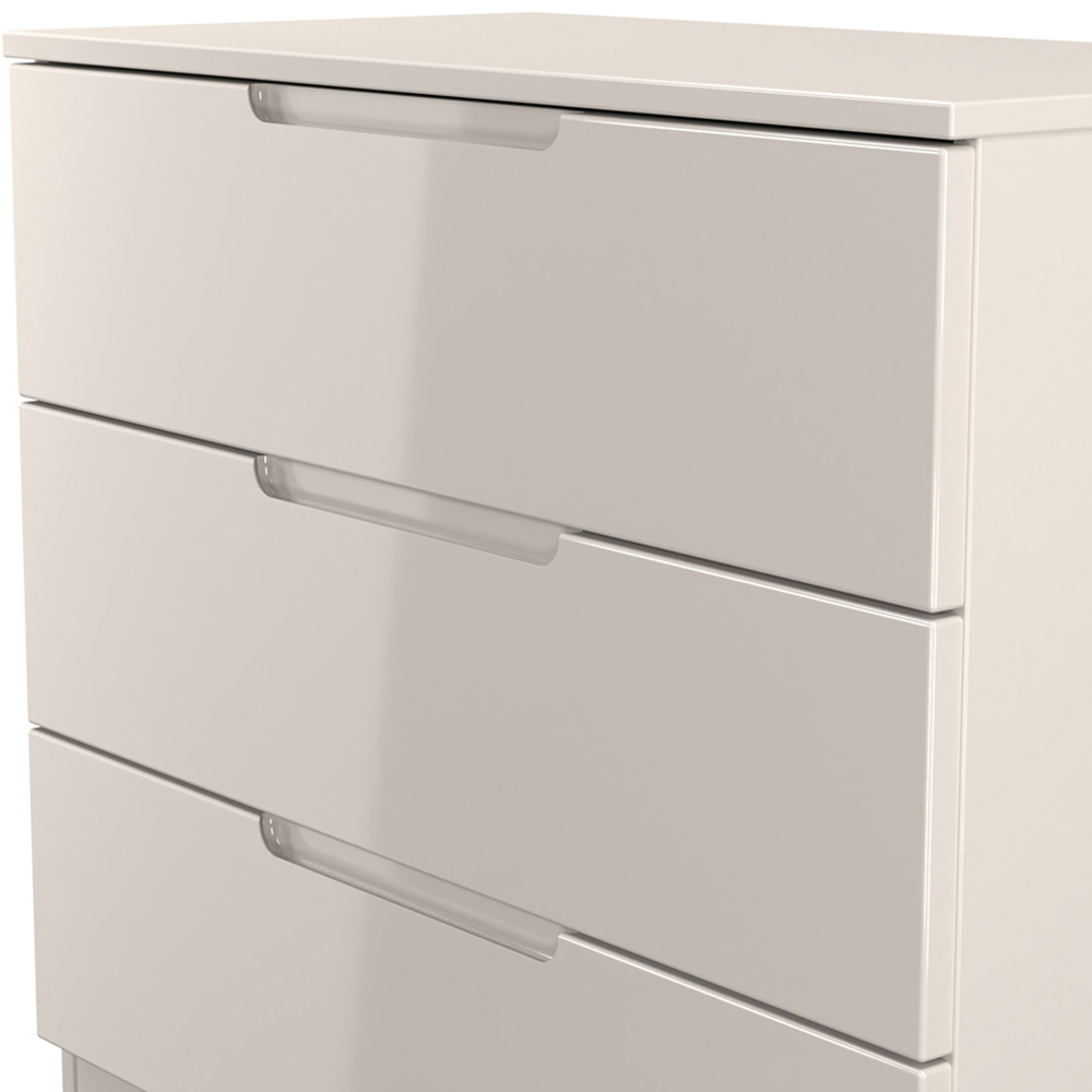 Crowndale Milan 3 Drawer Kashmir Gloss and Kashmir Chest of Drawers Ready Assembled Image 4