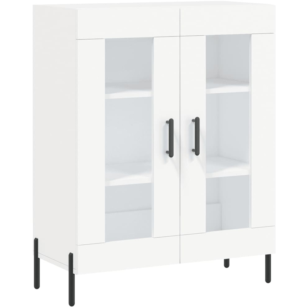 vidaXL 4 Glass Door White Highboard Image 7