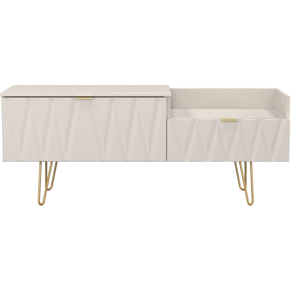 Crowndale Diamond 2 Drawer Kashmir Matt TV Unit Ready Assembled Image 2