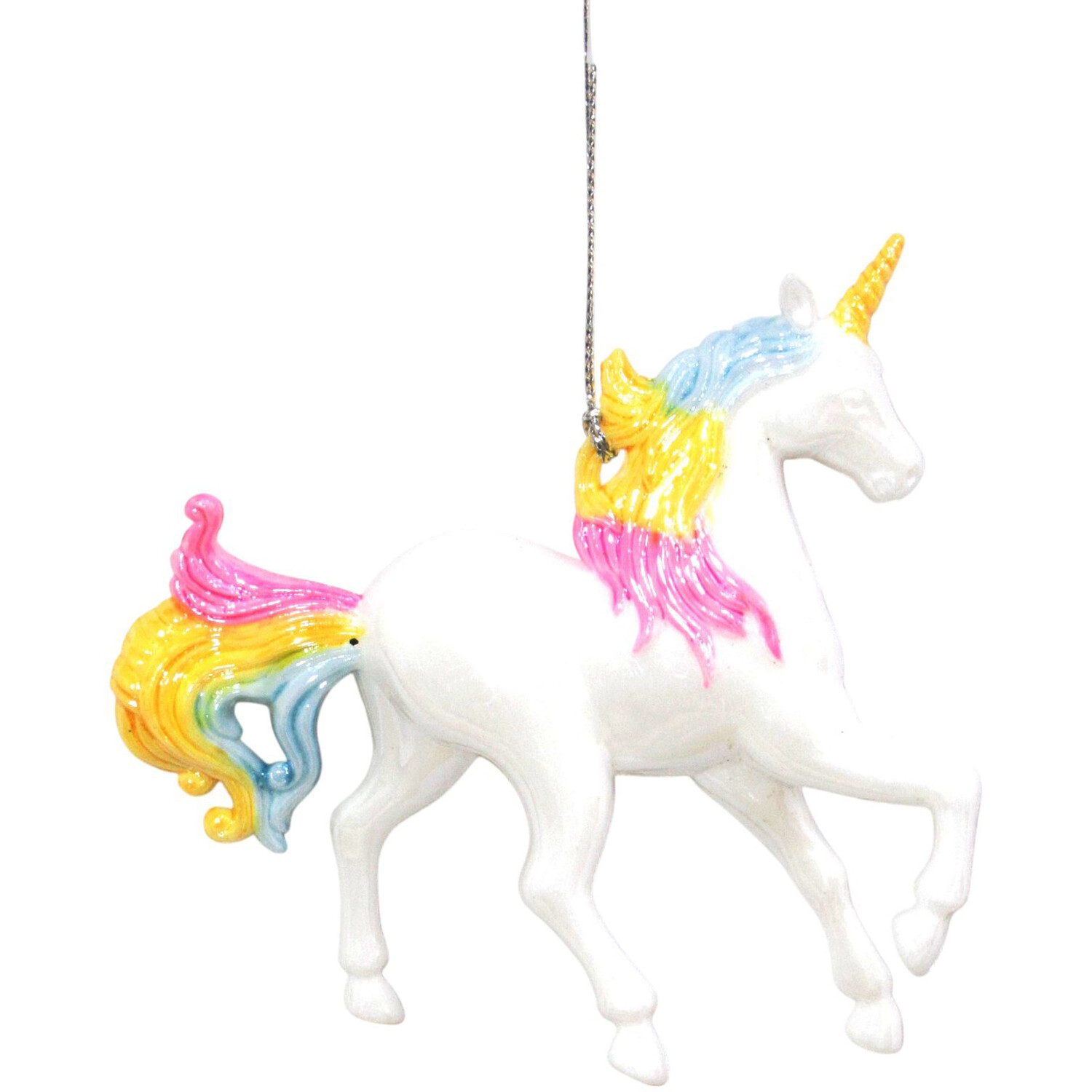 Hanging Unicorn Decoration White Image 2
