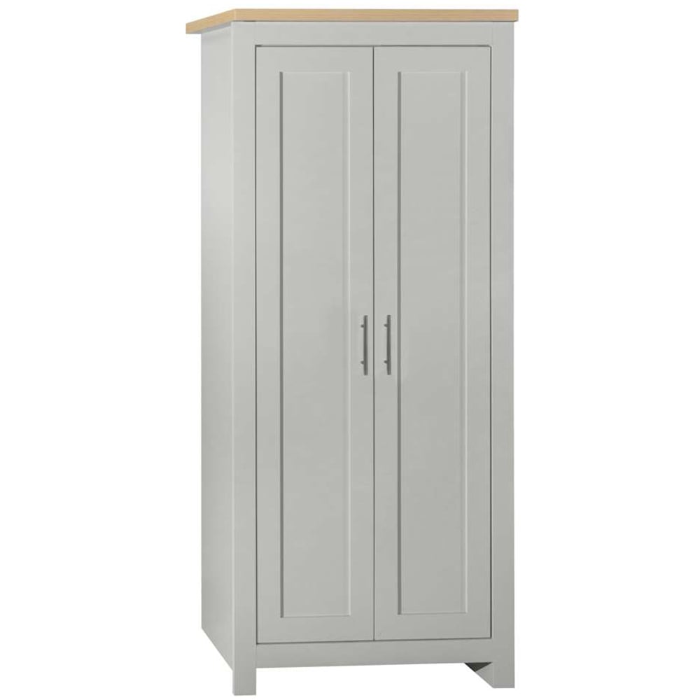 Highgate 2 Door Grey and Oak Wardrobe Image 2