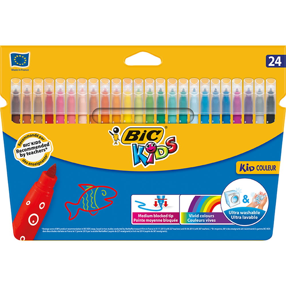BIC Kids Couleur Felt Tip Pens 24 Pack Image 1