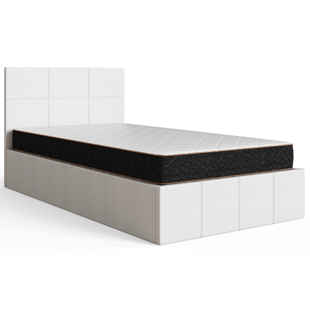 GFW Single White End Lift Ottoman Bed Image 2
