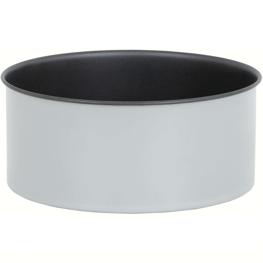Wham PushPan 20cm Set of 2 Light Grey and Pewter Deep Tin Image 1