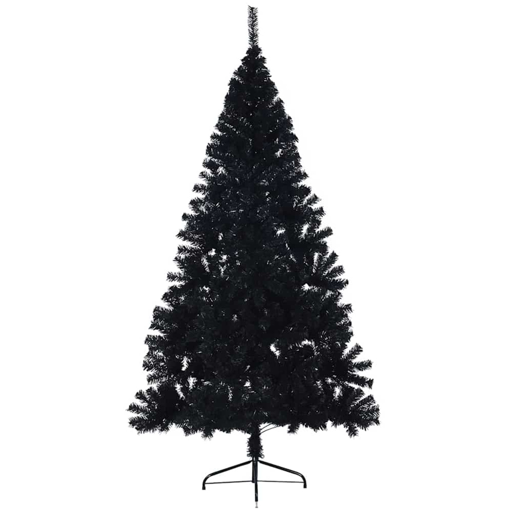 vidaXL Pre-Lit Pink Bauble Black Artificial Christmas Tree 6ft Image 3