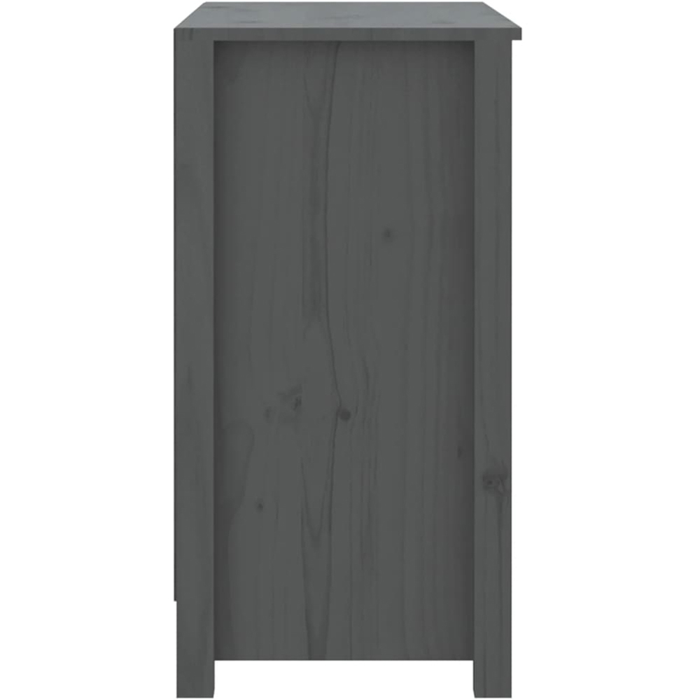 vidaXL 2 Shelf Grey Solid Pine Wood Bookcase Image 5