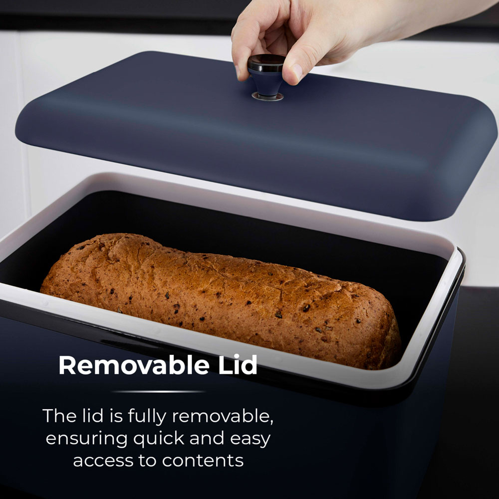 Tower Sera Midnight Blue Bread Bin Image 5