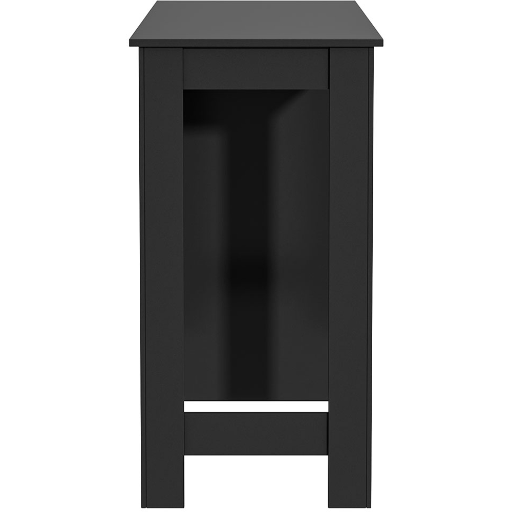 Living and Home Black Storage Bar Table Image 5