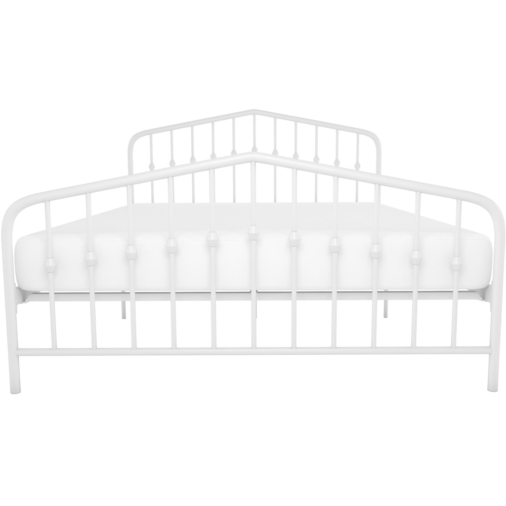 Novogratz Bushwick King Size White Metal Bed Frame Image 3