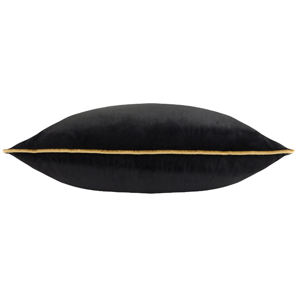 Paoletti Meridian Black Gold Velvet Cushion Image 2