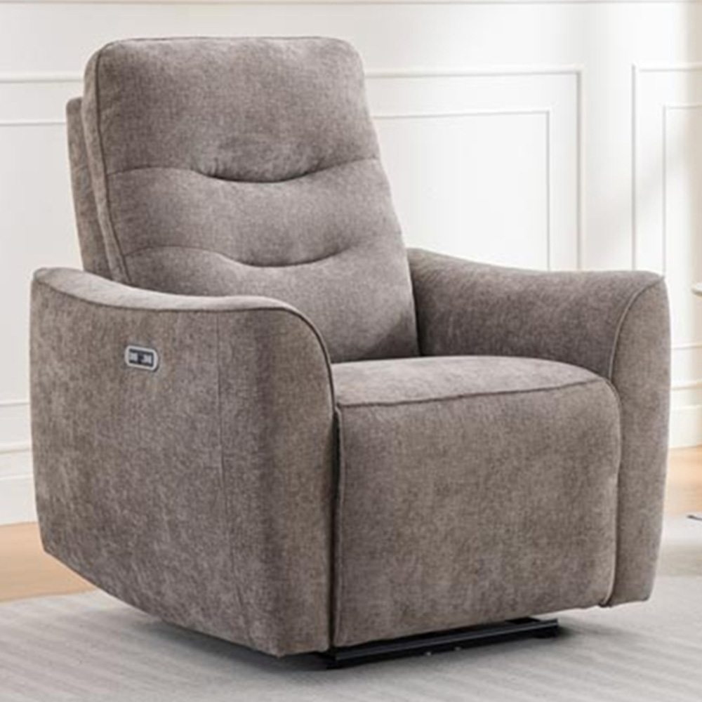 Midtown Stone Fabric Recliner Chair Image 1
