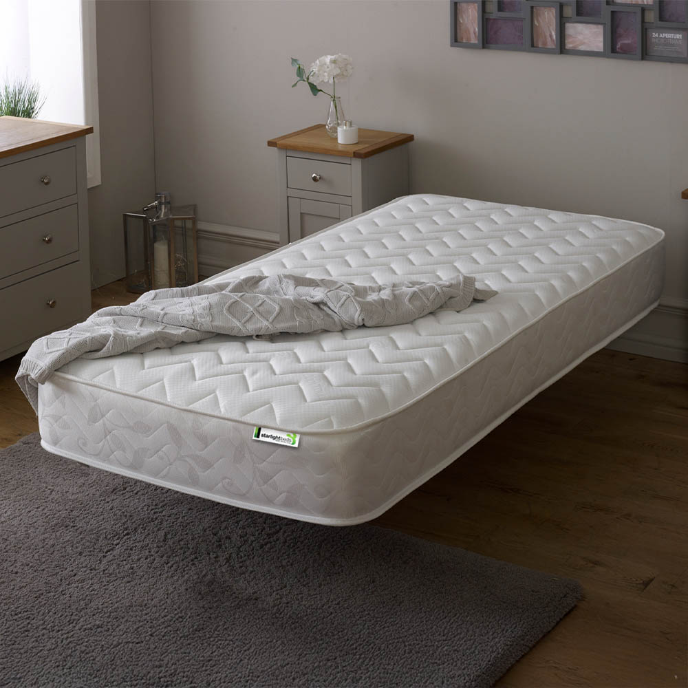 Starlight Beds Shorty White Zig Zag Hybrid Memory Foam and Spring Mattress Image 2