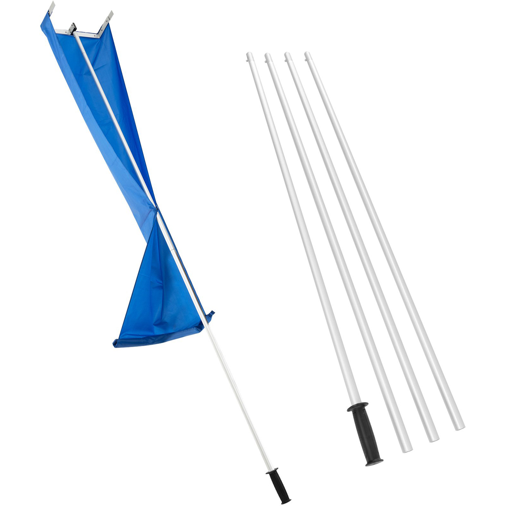 Costway Snow Roof Rake with 4 Section Pole Image 1