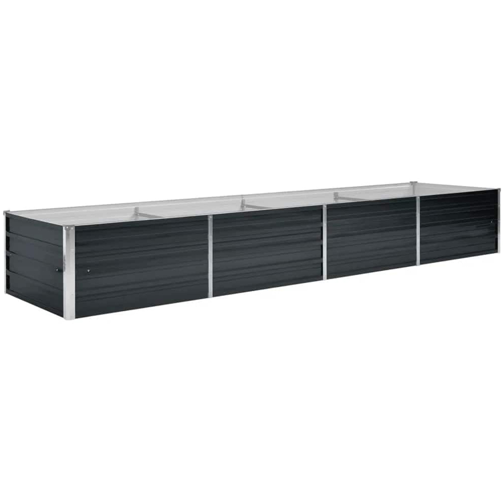 vidaXL Anthracite Galvanised Steel Raised Garden Bed 45 x 80 x 320cm Image 1