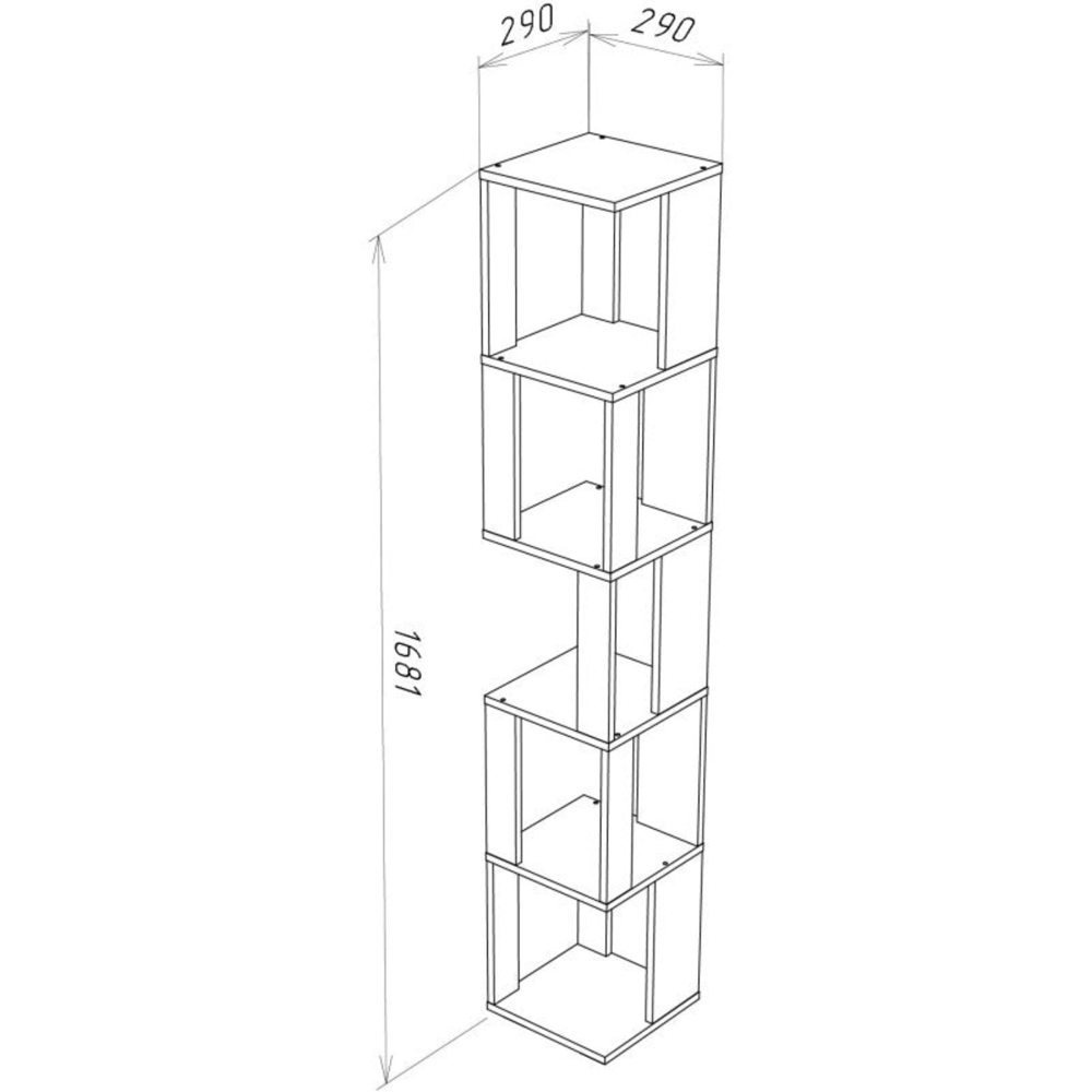Shefa Line Element-5 6 Shelf White Shelving Unit Image 7