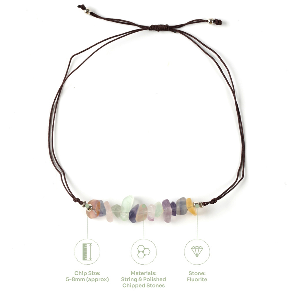 Myga Fluorite Gemstone Chip Bracelet Image 4